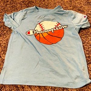 Champion boy shirt size 5 blue basketball baseball